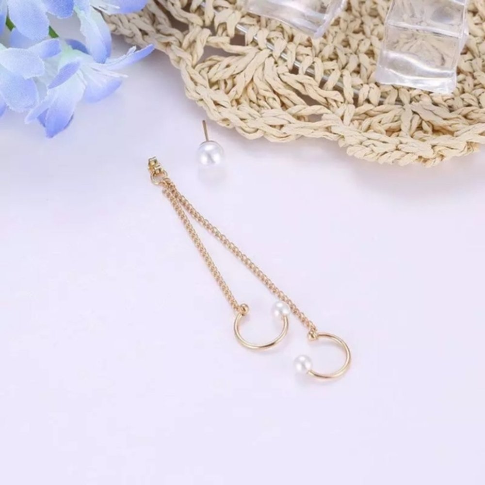 🍒 Pearl Double Cuff Earring - Picture 5 of 8